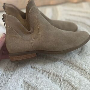 BORN Tan Suede Ankle Booties work-wear